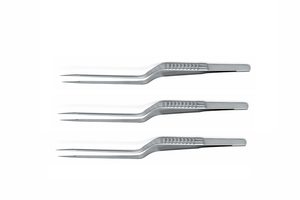 Micro Pinzas de Bayoneta con Mango Plano y Puntas Roma de 1 mm - Product Image 4