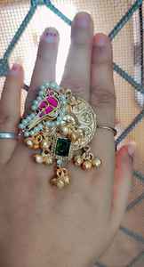 Anillo ancho de estilo bohemio Vintage de moda novedosa, anillo con patrón hueco para ropa informal diaria, boda inspirada en cristianos - Product Image 4