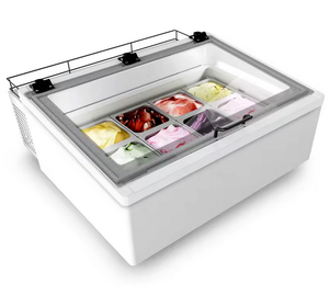 ตู้แช่ไอศกรีมและไอติมแบบตั้งโต๊ะ FRAMEC พร้อมใช้งาน สีขาว ขนาด 850 x 821 x 363 มม. ช่องแช่ 4x5 ลิตร - Product Image 2