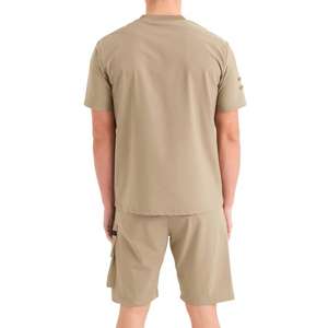 Tenue de sport d'été décontractée pour homme, ensemble de 2 pièces avec t-shirt à manches courtes et short au genou à séchage rapide - Product Image 2