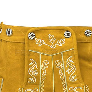 Custom Logo Lightweight Bavarian <b>Leather</b> Cargo <b>Shorts</b> Outdoor Use Elastic Waist Closure Price - Product Image 5