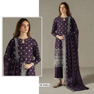 Trajes paquistaníes de calidad de exportación con trabajo de secuencia de bordado disponible a granel - Product Image 1