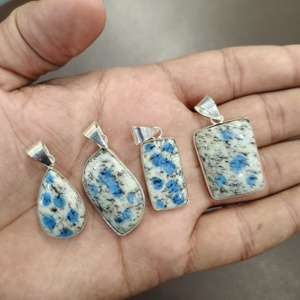 ¡Hermoso! Colgante de jaspe K2 con patrón natural, colgante de piedra preciosa K2, joyería de cabujón, colgante de piedra natal de Gemini - Product Image 2