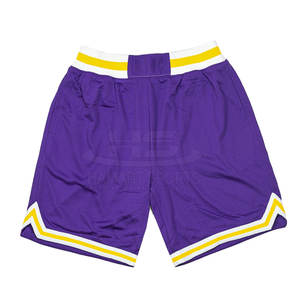 Logo personnalisé Short de basket-ball droit à séchage rapide pour homme Short en maille de basket-ball uni pour homme pour homme - Product Image 3
