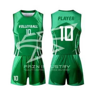 Conjunto de Jersey de voleibol impreso por sublimación, uniformes deportivos de equipo de tela de poliéster duradero con logotipo personalizado - Product Image 5