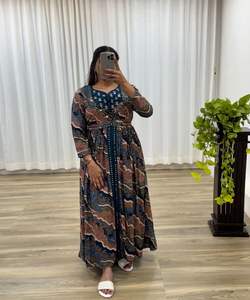 Classic Eid Party Gown with Thread Work Embroidery - Product Image 1