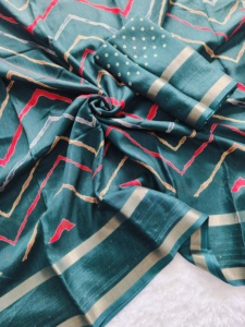 ผ้าไหมเนื้อนุ่มทอจากบานาราซีซาริสีทองสลับซับซ้อนสำหรับงานแต่งงานแบบอินเดียใช้ในฤดูหนาวใช้ได้ในฤดูร้อน - Product Image 5