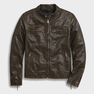 CHAQUETA DE PIEL ESTAMPADA HARLEY DAVIDSON DESGUACE - Product Image 1