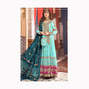 Dernières robes pakistanaises robes arabes à la mode pour femmes Salwar Kameez for Worldwide Supplier and Exporter pakistanaise sharara dress - Product Image 1