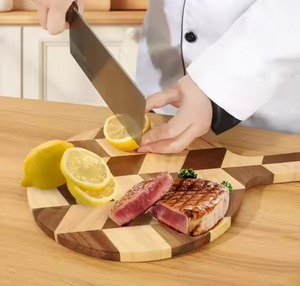 H.M.A Artisanat Plateau de coupe en bois d'olivier rustique Mini planche artisanale pour le service et le hachage du pain au fromage de cuisine - Product Image 3