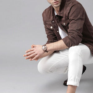 Chaqueta vaquera transpirable hecha en alta calidad para hombre, chaqueta de invierno vaquera de Material duradero superventas - Product Image 4