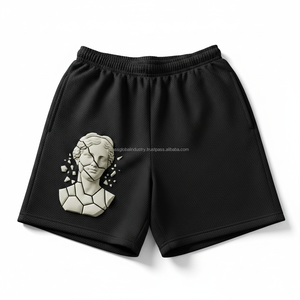 Pantalones Cortos Deportivos para Hombre al por Mayor, 100% Poliéster, Sólidos, Casuales, Ecológicos, Ligeros, Transpirables, de Secado Rápido, con Logotipo Personalizado OEM, para Verano - Product Image 1