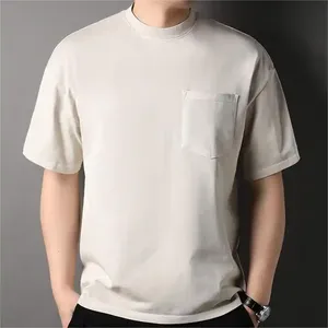 เสื้อยืดผู้ชายทรงโอเวอร์ไซส์เนื้อผ้านุ่มยืดหยุ่น แห้งเร็ว ระบายอากาศดี เสื้อยืดลำลองแขนสั้นสำหรับออกกำลังกาย ตัวเลือกปรับแต่งได้ ผลิตจากโพลีเอสเตอร์ 100% - Product Image 1