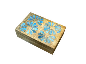 Boîtes décoratives et enseignes murales écologiques faites à la main en bois de manguier de luxe pour le rangement ou la décoration - Product Image 2