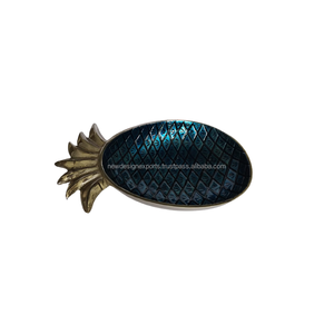 Frutero de metal con forma de piña de aluminio, soporte de fruta esmaltado artesanal - Product Image 1
