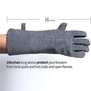 ถุงมือทำงานเชื่อมถุงมือหนังสำหรับงานเชื่อมมืออาชีพ - Product Image 2