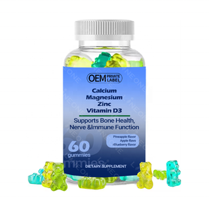 Calcium Magnesium Zink Vitamin D3 Soft <span class=keywords><strong>Candy</strong></span> unterstützt Knochen gesundheit Nerven Immunsystem Funktion System ZMC Gummis - Product Image 1