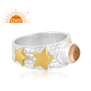 Best Selling Fine Sterling Silver Natural <b>Citrine</b> Gemstone Statement Band <b>Ring</b> Custom Jewelry For Women Gift For Her - Product Image 2