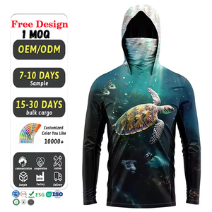 Sudadera con Capucha y Máscara Personalizada, <span class=keywords><strong>Ropa</strong></span> de Pesca Impermeable con Protección Solar UV UPF50+, Transpirable, Colorida y con Estampado de Camuflaje para Senderismo y Camping - Product Image 1