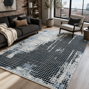 Alfombra Lavable Moderna RW7026 Aperture Navy de Rug Weavers, Venta al por Mayor, Chenilla Lavable, 10 Tamaños - Product Image 3