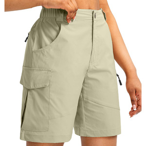 กางเกงขาสั้นระบายอากาศสีทึบสำหรับผู้หญิงแห้งเร็วแฟชั่นลำลองแบบกำหนดเองสำหรับฤดูร้อนแบบคลาสสิก - Product Image 2