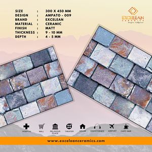 Corps en céramique Porcelanato imperméable 300x450mm Carreaux à haute profondeur Revêtement mural d'élévation Carreaux d'extérieur 12x18 Murs extérieurs - Product Image 2