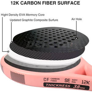 Raqueta de Pádel de Diseño Único con MOQ Bajo en Venta, Etiqueta Privada, Tamaño Personalizado, Raqueta de Pádel de la Mejor Calidad - Product Image 5