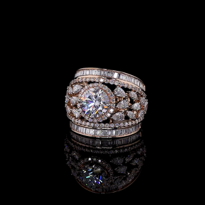 Anillo Solitario de Diamantes Cultivados en Laboratorio con Corte Pera, Marquesa y Baguette, Regalo de Compromiso o Aniversario - Product Image 1