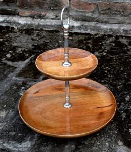 High Demand on Best Quality <b>Wood</b> Customized Color Acacia Wooden Cake Stand Hand <b>Carved</b> Customized Design Affordable Prices - Product Image 2