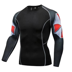 Custom Logo <b>Men</b> Rash Guard with Quick Dry Breathable Anti-UV Features Design Your Own Sublimation Sleeves running clothes - Product Image 3