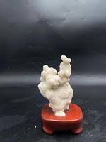Spécimen de cristal de calcite 100% naturel (forme libre naturelle) avec base en bois artisanale |   Artisanat en pierres semi-précieuses |   Bureau à domicile