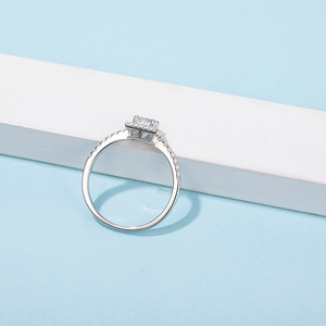 Personalizado 14K 18K oro rosa laboratorio cultivado diamante anillo de compromiso VVS Moissanite IGI certificado anillos finos para la boda de las mujeres - Product Image 4