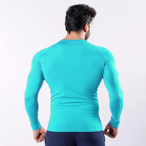 Spandex personnalisé pour hommes Performance Rash Guard manches longues séchage rapide Fitness entraînement haut moulant Gym entraînement Compression chemise - Product Image 3