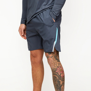 Conjuntos de camiseta y pantalones cortos con cuello levantado de manga larga con estilo Conjunto corto de ropa deportiva con estampado de algodón 100% - Product Image 2
