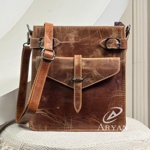 กระเป๋าสะพายไหล่หนังแท้แฟชั่นสำหรับผู้หญิงกระเป๋าสะพายข้างดีไซน์เนอร์แนววินเทจ - Product Image 1