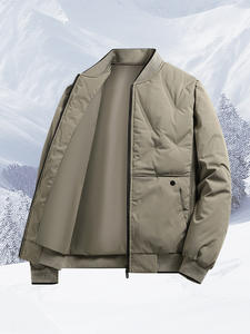 OEM logo personnalisé broderie imprimé design hiver épais chaud nouvelle veste décontractée col montant baseball veste col coton veste - Product Image 5