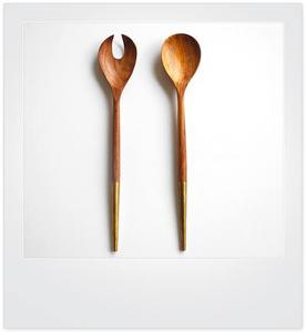 ช้อนไม้และส้อมสลัด,จานเซิร์ฟเวอร์ช้อนทำด้วยมือไม้ที่มีคุณภาพดีที่สุดโดย United Trade World - Product Image 5