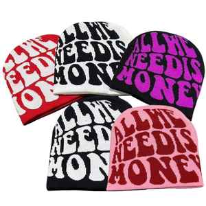 Unisex Knitted 100% Acrylic Beanie <b>Caps</b> Warm Fashion Hip Hop Style Letter Jacquard <b>Winter</b> for Men High Quality OEM Service Plush - Product Image 5