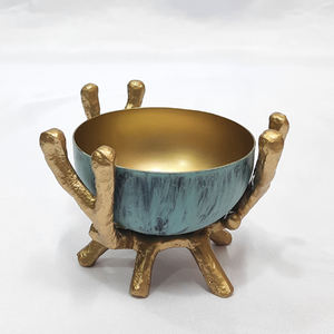 Bol en métal en aluminium plaqué or best-seller Bol à vaisselle et assiettes sous vitrage créatif de qualité supérieure - Product Image 1