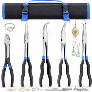 Ensemble d'outils professionnels pour la fabrication de bijoux, pour le perlage, l'enroulement de fil et les travaux artisanaux, pinces en acier inoxydable - Product Image 6
