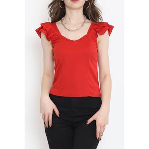 Camicetta a balza Strappy rosso-12232.631. - Product Image 1