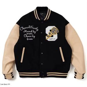 Vestes de baseball en cuir vintage pour hommes, de haute qualité, fabriquées sur mesure, avec un spray arc-en-ciel, pour l'hiver et l'automne - Product Image 3