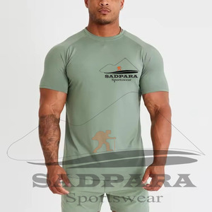Camisetas de poliéster Spandex de alta calidad para hombre, ropa de gimnasio de compresión de secado rápido, transpirables para Fitness Camisetas interiores, entrenamiento con logotipo personalizado - Product Image 2