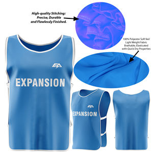 Impresión de logotipo personalizado ropa deportiva fabricante 100% tela transpirable estirable fútbol entrenamiento babero malla camisa estilo superior - Product Image 2