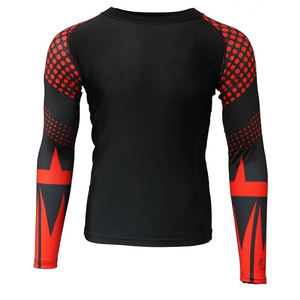 Venta caliente al por mayor masculino Rash Guard medias mangas cuello alto estilo gimnasio desgaste traje de baño para hombres logotipo personalizado y diseño - Product Image 3
