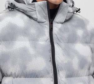 Chaqueta Bomber Acolchada de Invierno para Hombre, con Capucha, Personalizada, con Bolsillos, Roja, Impermeable, Cortavientos, Rellena de Algodón - Product Image 3