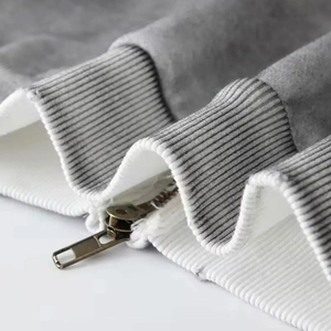 Sweat-shirt à capuche zippé pour homme, style streetwear, délavé et usé, poids lourd, manches longues, nouveau modèle personnalisé - Product Image 4