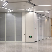 Cloison de séparation en verre sur mesure pour bureau, cloison haute fixe pour projets bancaires et de centres financiers