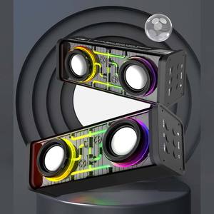 20W RGB LED Iluminación USB AUX TWS Comunicación Altavoz al aire libre Micrófono de plástico Funciona con pilas para fiestas Modelo - Product Image 4