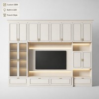 Meuble TV modulaire minimaliste, console multimédia, unité de rangement pour salon